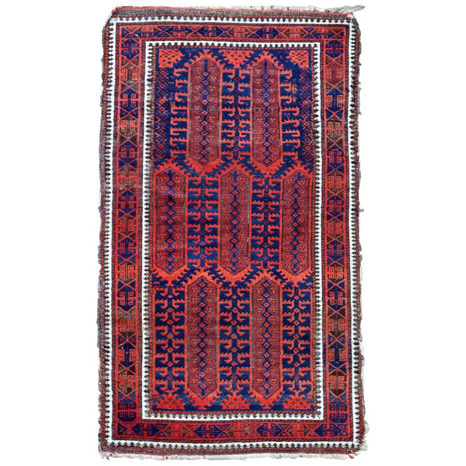 Baluch Antique Baluch Rug with Unusual Three Compartment Design, circa 1900 ...