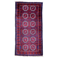 Handmade Antique Afghan Baluch Rug, 1900s, 1P84