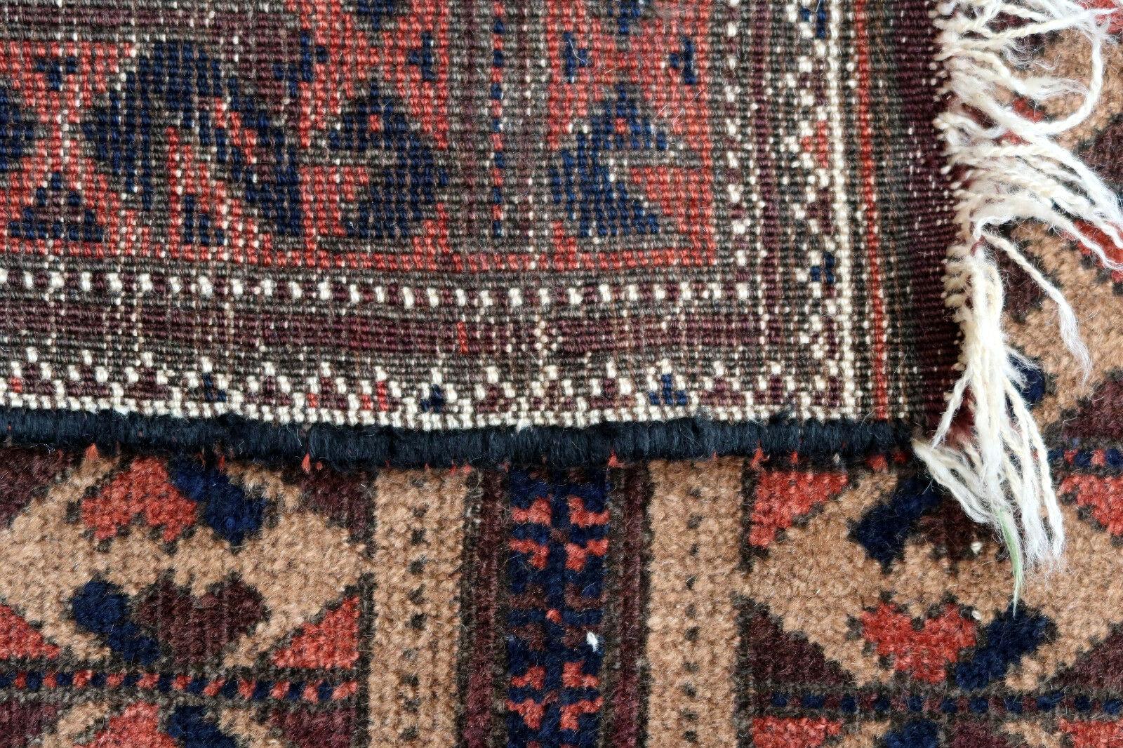 Handmade antique Baluch rug from Central Asia in original good condition. The rug is from the beginning of 20th century.

-condition: original, some age wear,

-circa: 1900s,

-size: 3' x 5.2' (92cm x 160cm),

-material: wool,

-country of