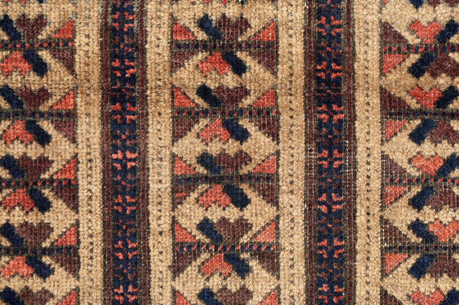 Early 20th Century Handmade Antique Afghan Baluch Rug, 1900s, 1P92