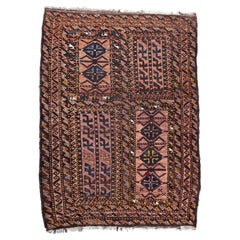 Handmade Antique Afghan Baluch Rug, 1910s, 1C1023