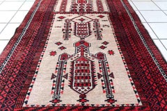 Handmade Antique Afghan Baluch Rug, 1910s, 1C975