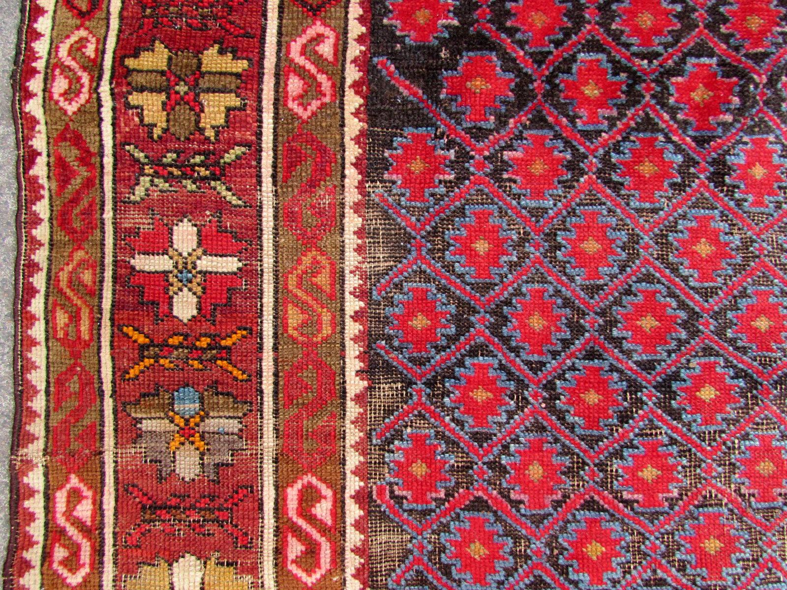 Handmade Antique Afghan Baluch Rug, 1910s, 1Q0081 5