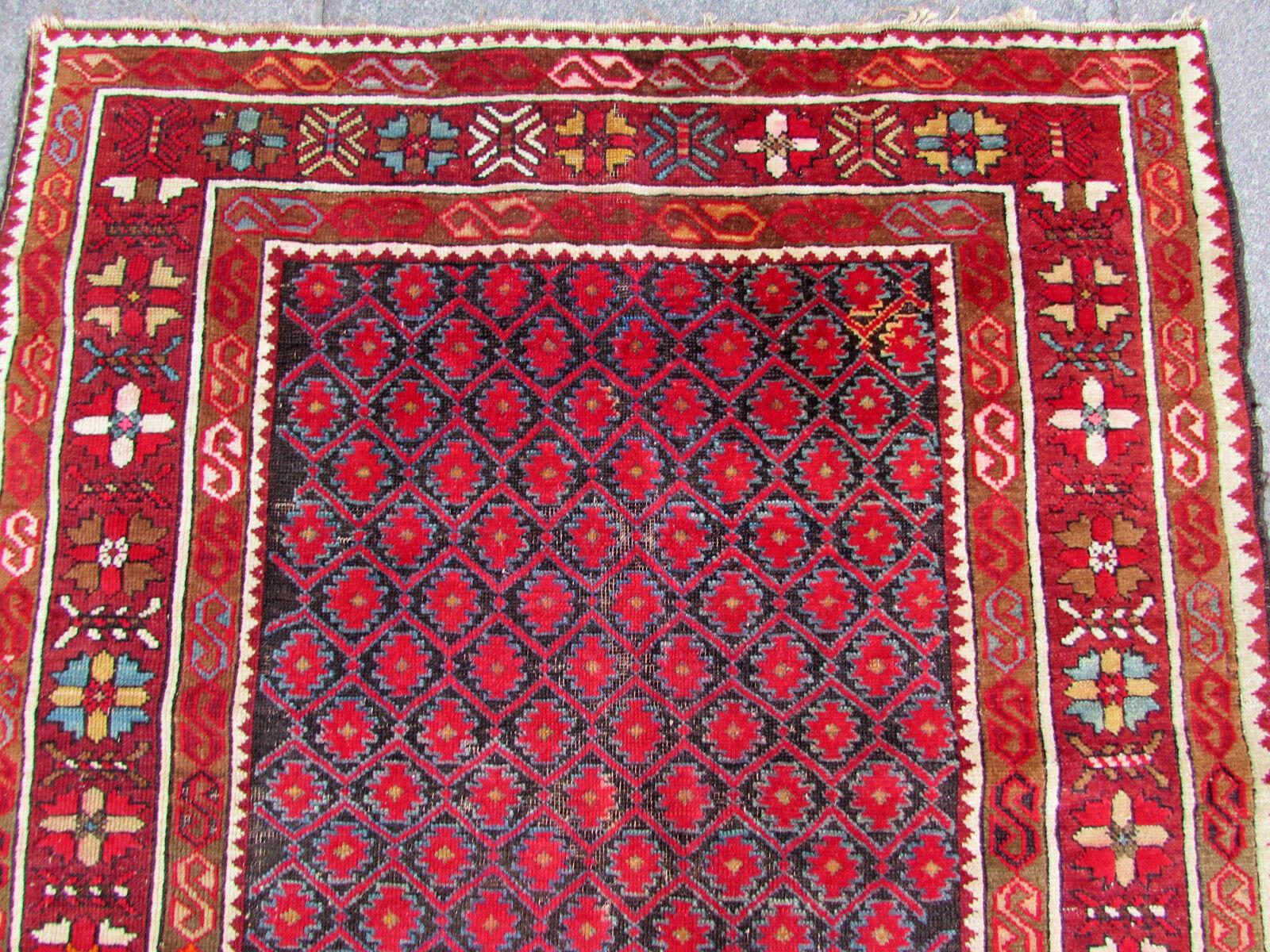Handmade Antique Afghan Baluch Rug, 1910s, 1Q0081 6