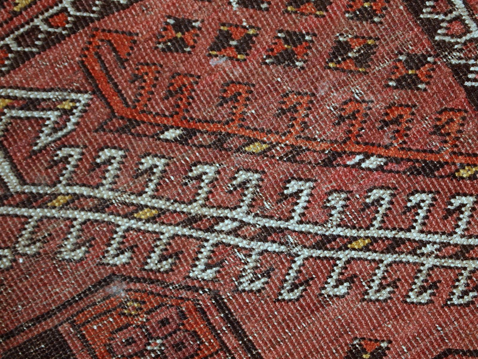 Handmade Antique Afghan Baluch Rug, 1930s, 1C656 4