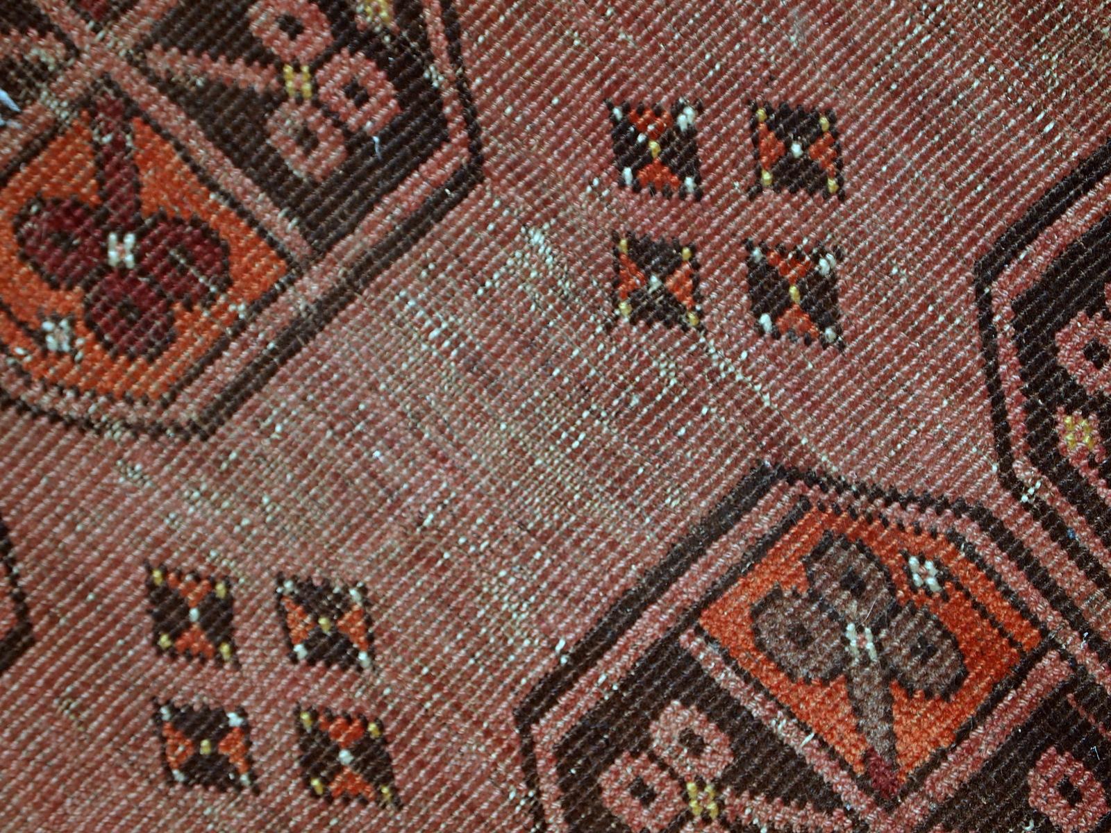 Handmade Antique Afghan Baluch Rug, 1930s, 1C656 2