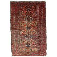Handmade Antique Afghan Baluch Rug, 1930s, 1C660