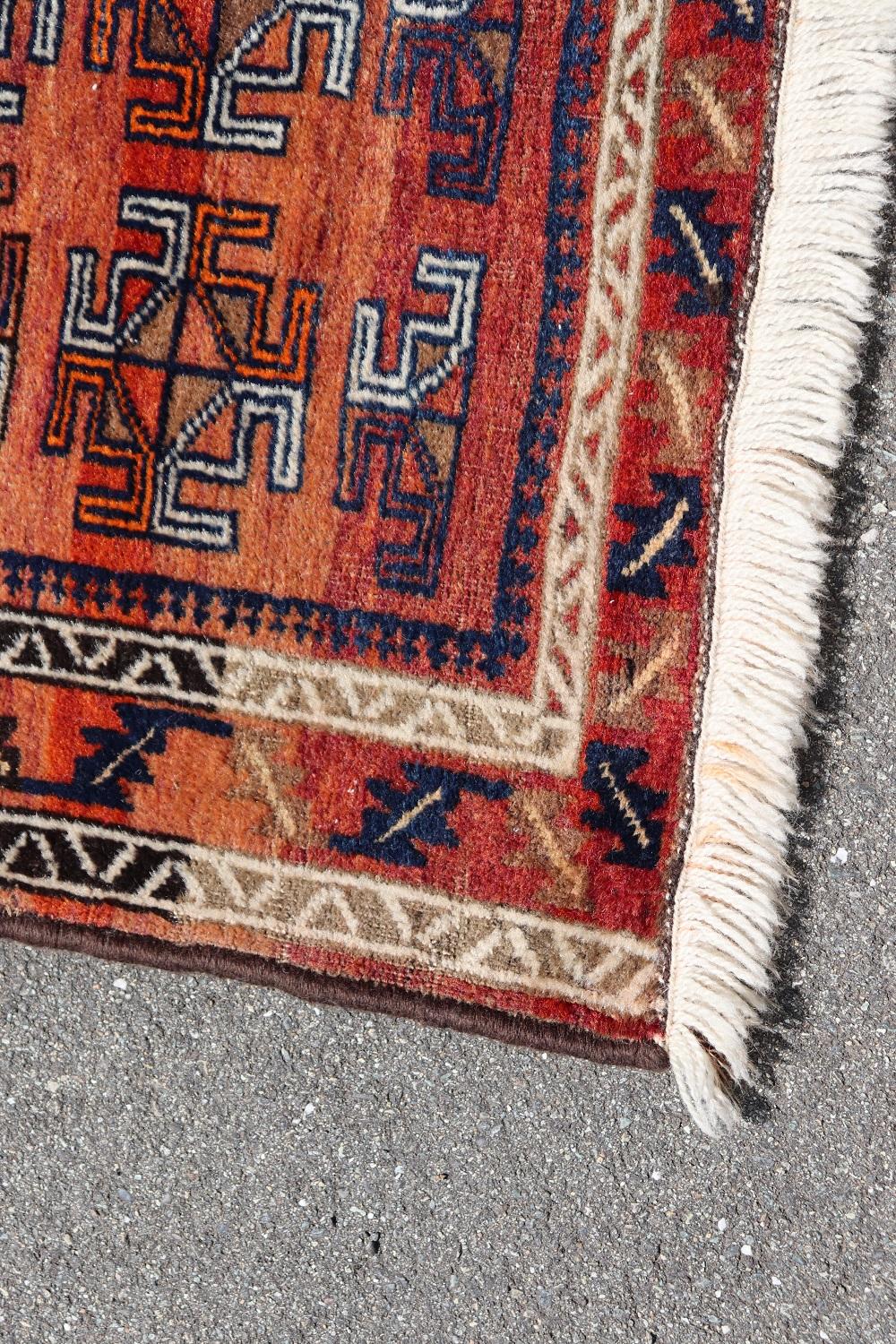 Mid-20th Century Handmade Antique Afghan Baluch Rug, 1930s For Sale
