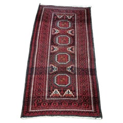 Handgefertigter antiker afghanischer Baluch-Teppich 2,9' x 5,4' 1930er Jahre - 1D197