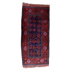 Tappeto afghano antico Baluch fatto a mano 3,1' x 7,1' del 1880 - 1C1168