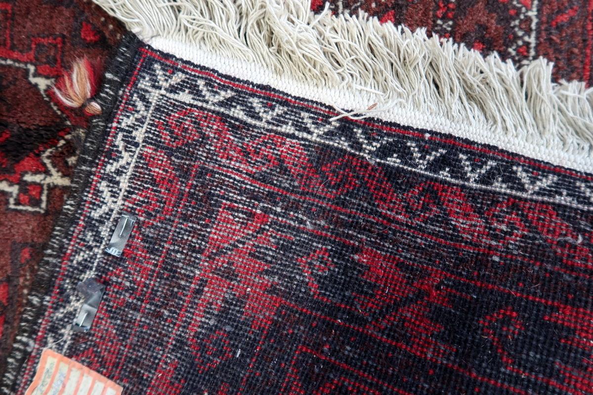 Tapis ancien Afghan Baluch fait main 3.4' x 6.9' 1930s - 1С1159 en vente 4