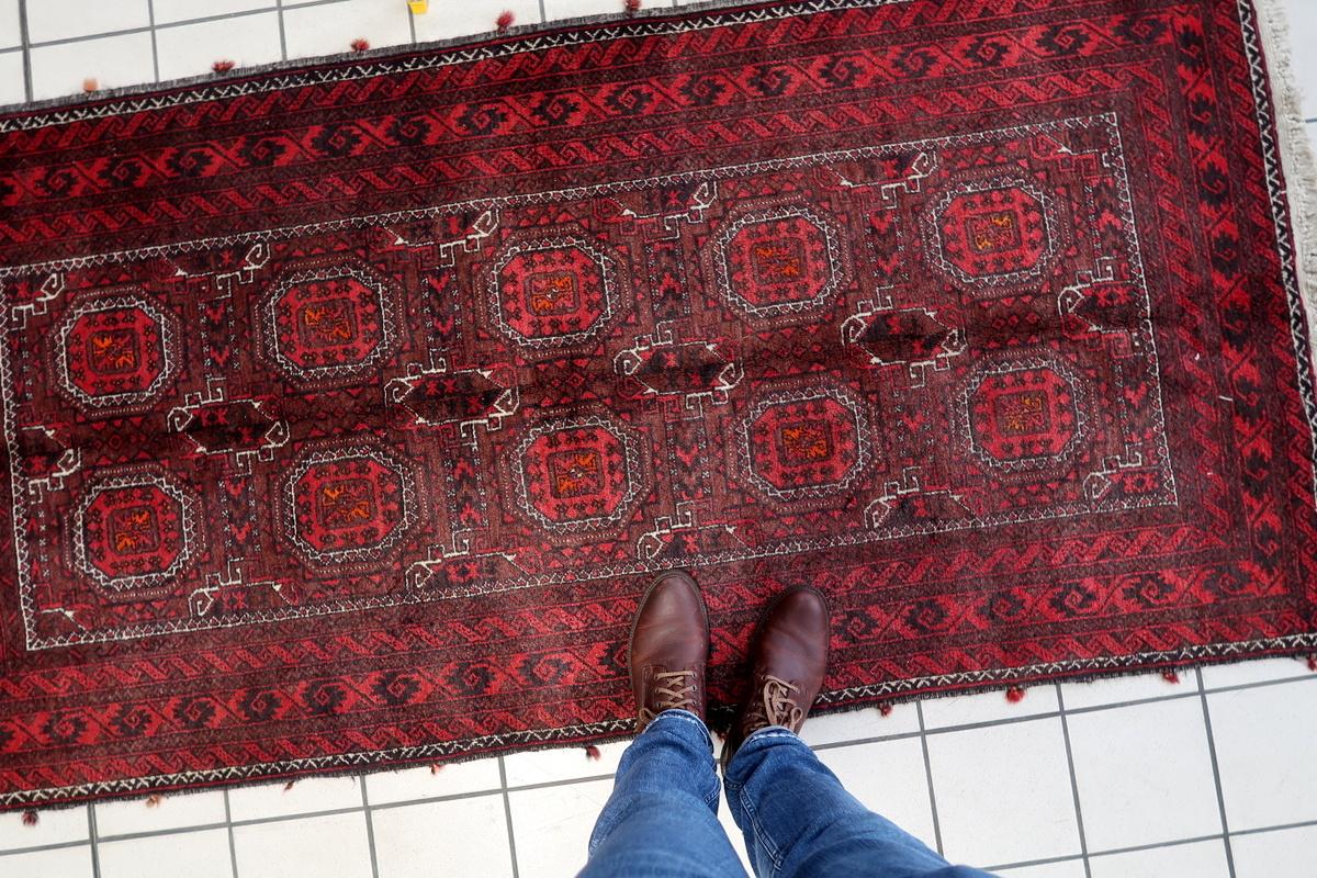 Tapis ancien Afghan Baluch fait main 3.4' x 6.9' 1930s - 1С1159 en vente 3