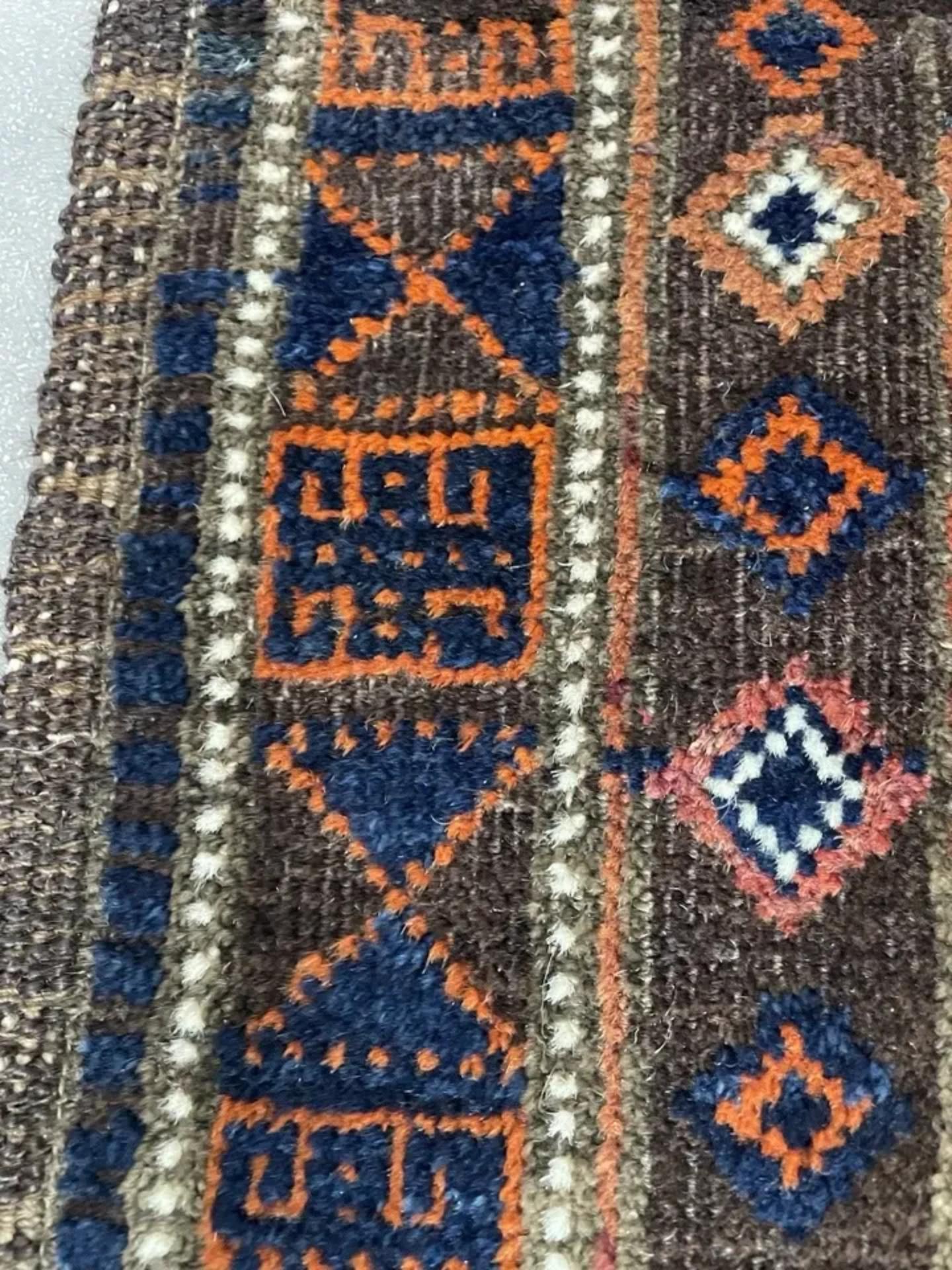 Francese Tappeto afghano antico Baluch fatto a mano 3,5' x 5,7', anni '10 - 1N117 in vendita