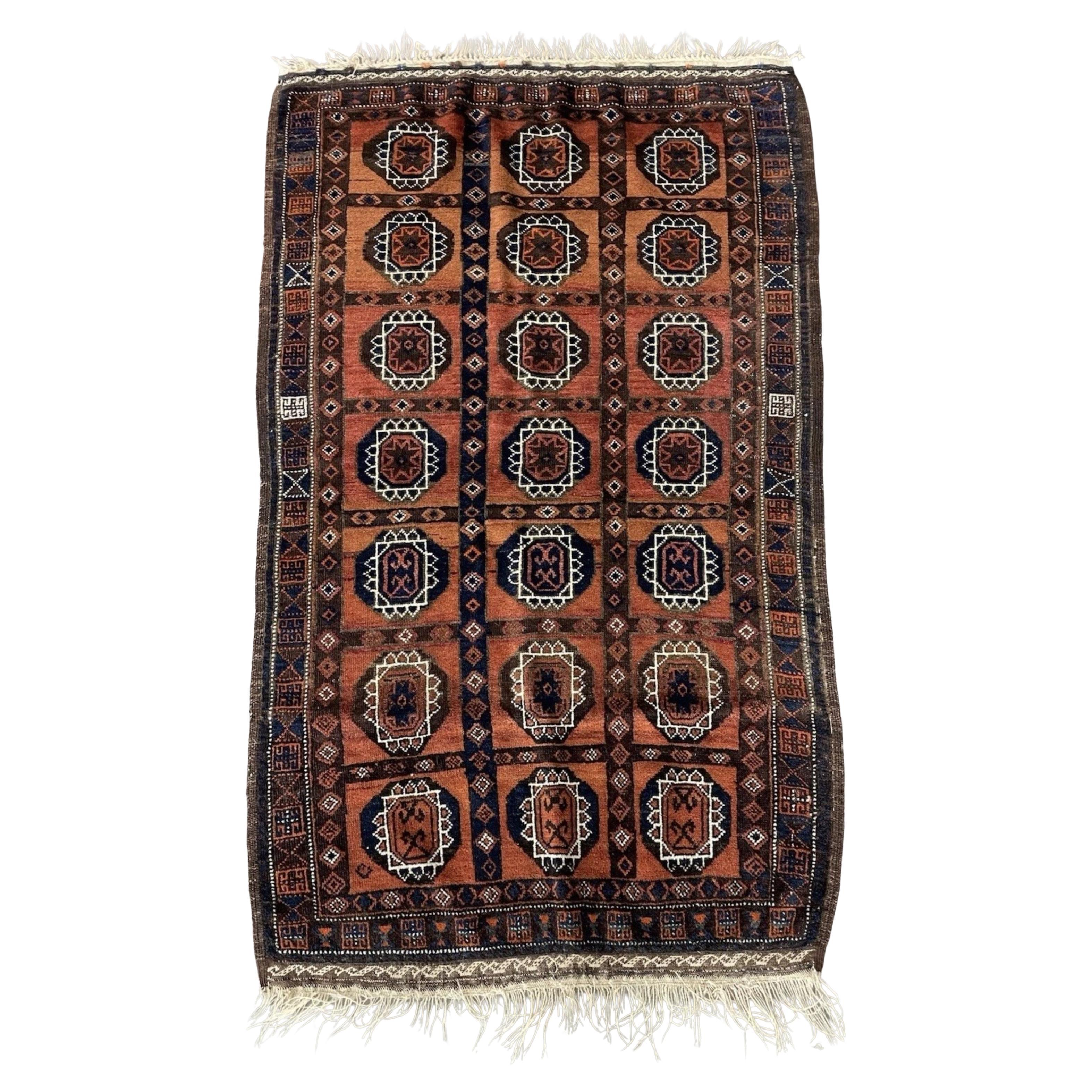 Tapis Baluch Afghan ancien fait main 3.5
 x 5.7
, 1910s - 1N117