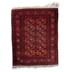 Handgefertigter antiker afghanischer Baluch-Teppich 3.8' x 4,8', 1920er Jahre - 1C1141