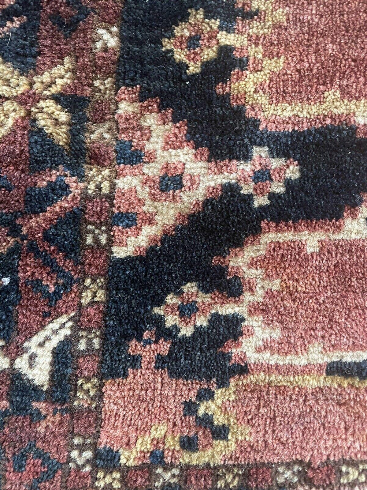 Handgefertigter antiker afghanischer Beshir Sammlerstück-chuval-Teppich 1,5' x 4,8', 1900er Jahre - 1N11 im Angebot 5