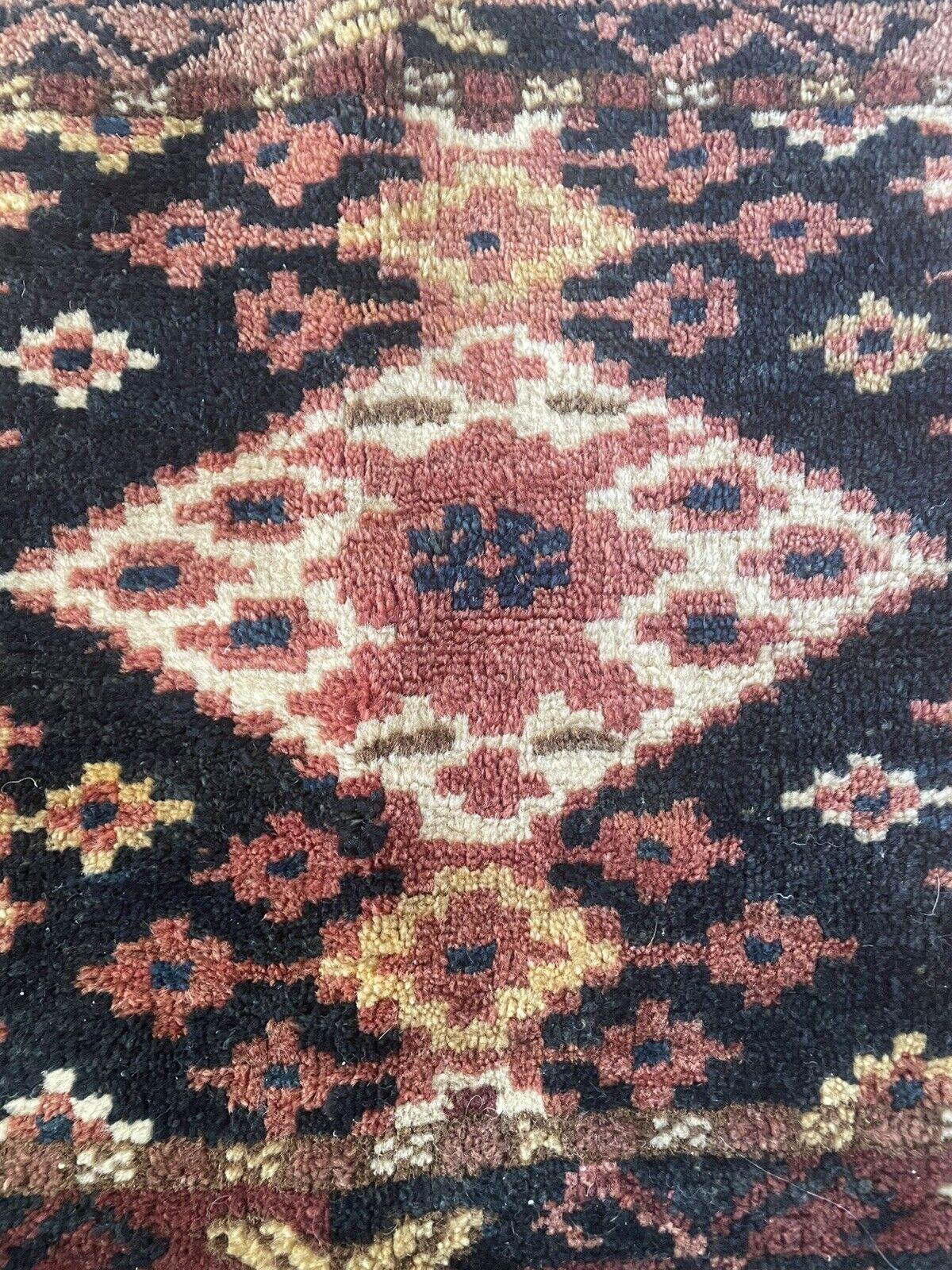 Handgefertigter antiker afghanischer Beshir Sammlerstück-chuval-Teppich 1,5' x 4,8', 1900er Jahre - 1N11 im Angebot 12