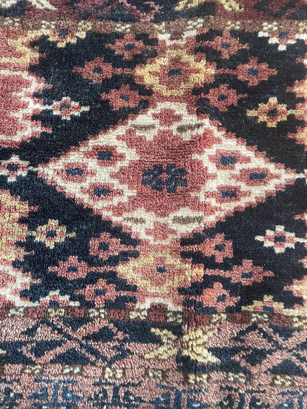 Handgefertigter antiker afghanischer Beshir Sammlerstück-chuval-Teppich 1,5' x 4,8', 1900er Jahre - 1N11 im Angebot 1