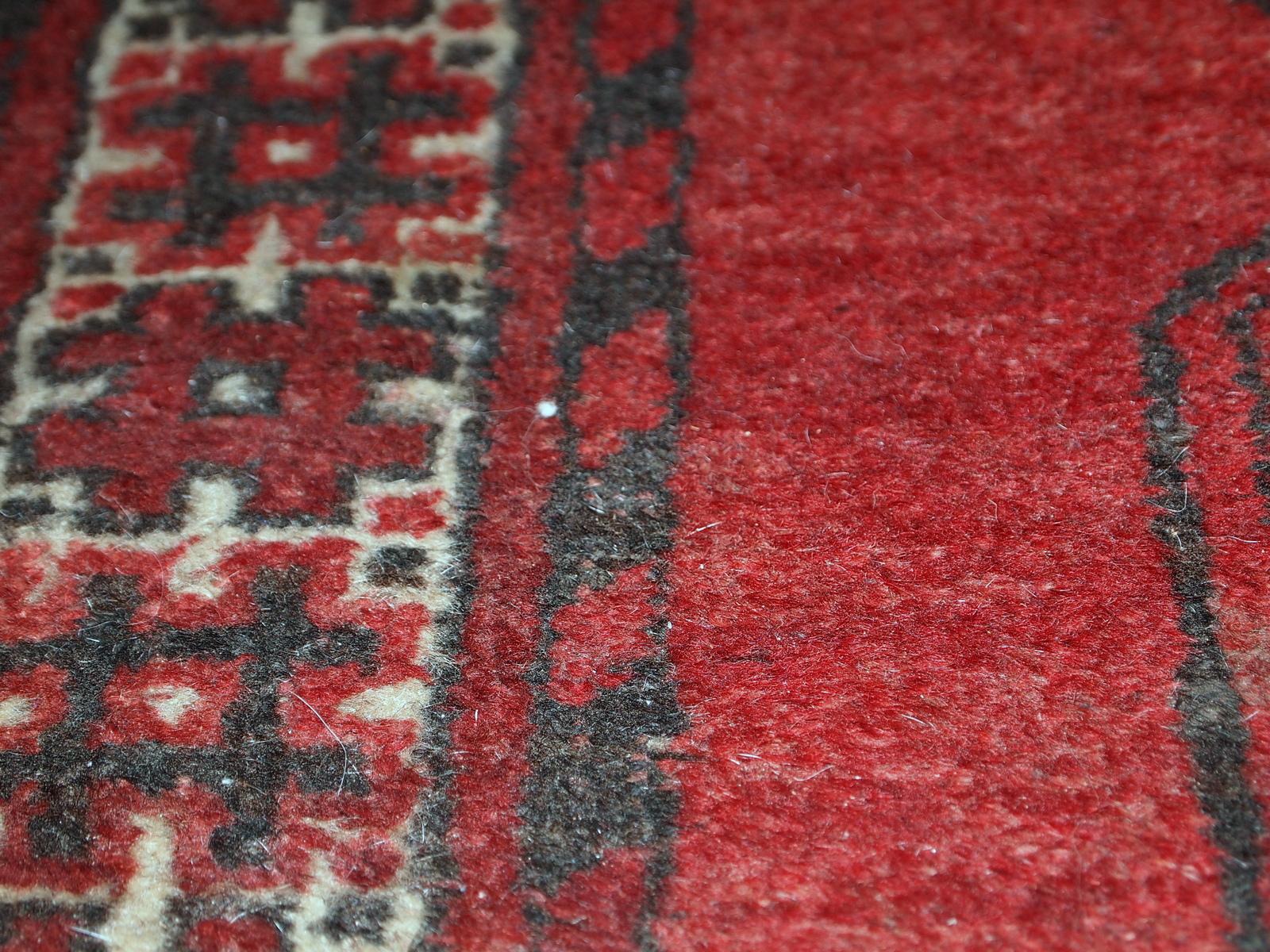 Wool Handmade Antique Afghan Ersari Rug, 1900s, 1C620