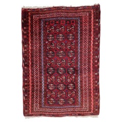 Handmade Antique Afghan Ersari Rug, 1920s, 1C916A