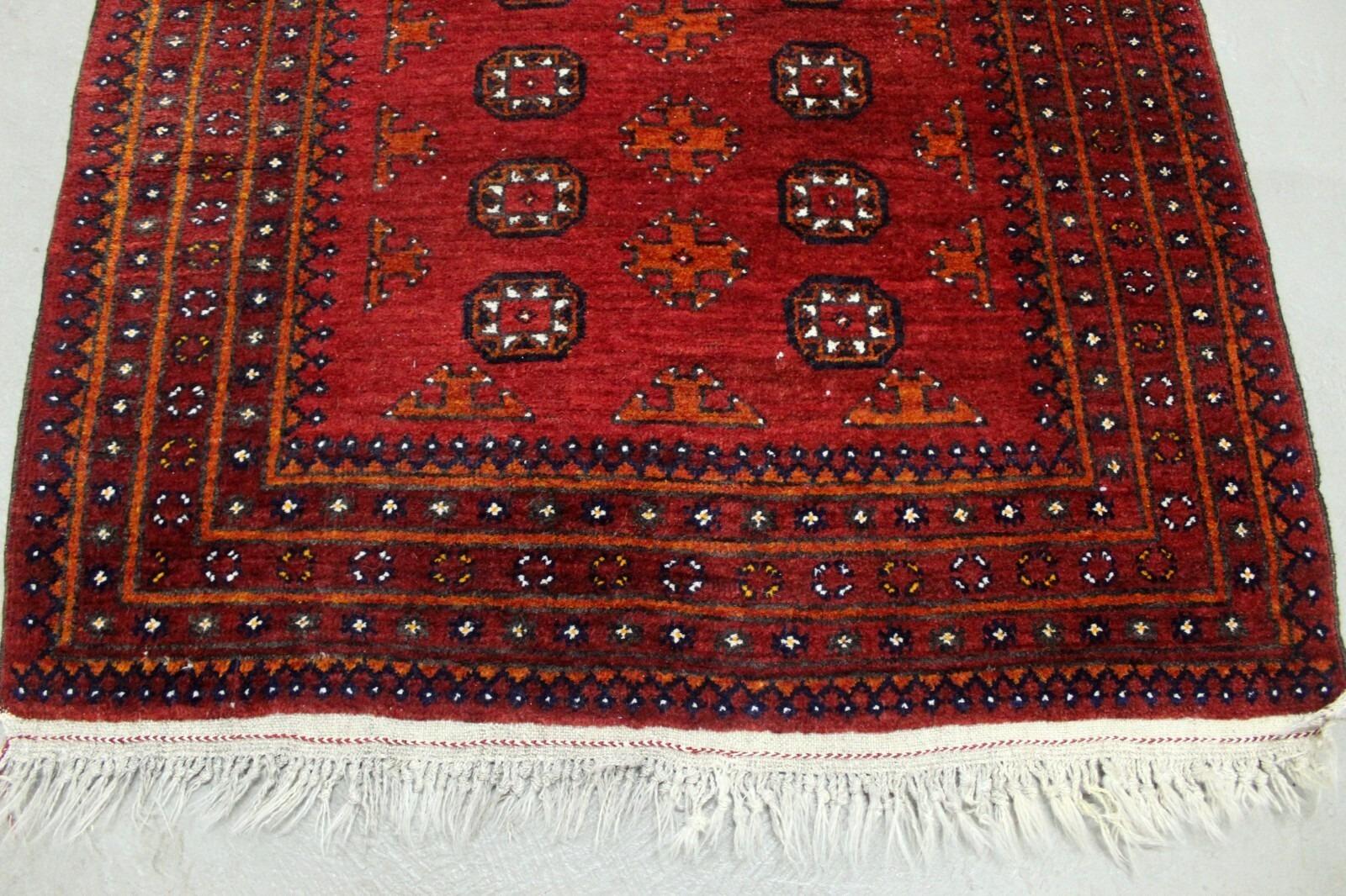 Handmade Antique Afghan Ersari Rug 3.6' x 6.5', 1940s - 1K14 In Good Condition For Sale In Bordeaux, FR