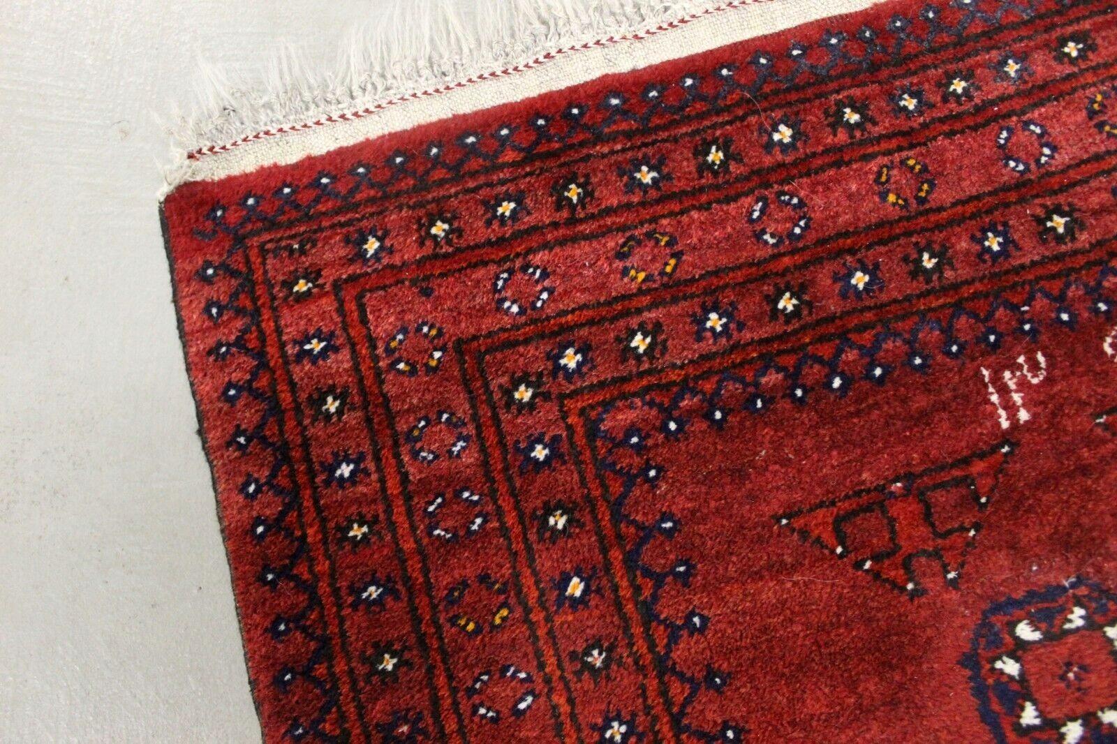 Mid-20th Century Handmade Antique Afghan Ersari Rug 3.6' x 6.5', 1940s - 1K14 For Sale