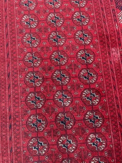Handmade Antique Afghan Ersari Runner Rug 2.9' x 12.8', 1920s - 1N108