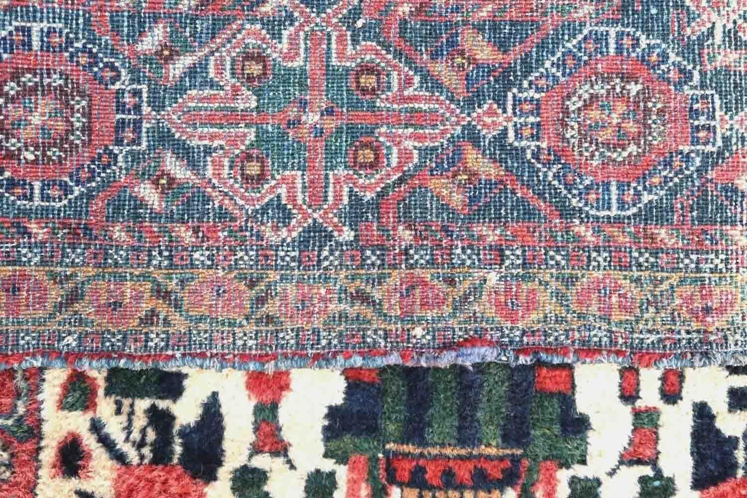 Handgefertigter antiker Teppich im Afshar-Stil, 1900er Jahre, 1P119 (Frühes 20. Jahrhundert) im Angebot
