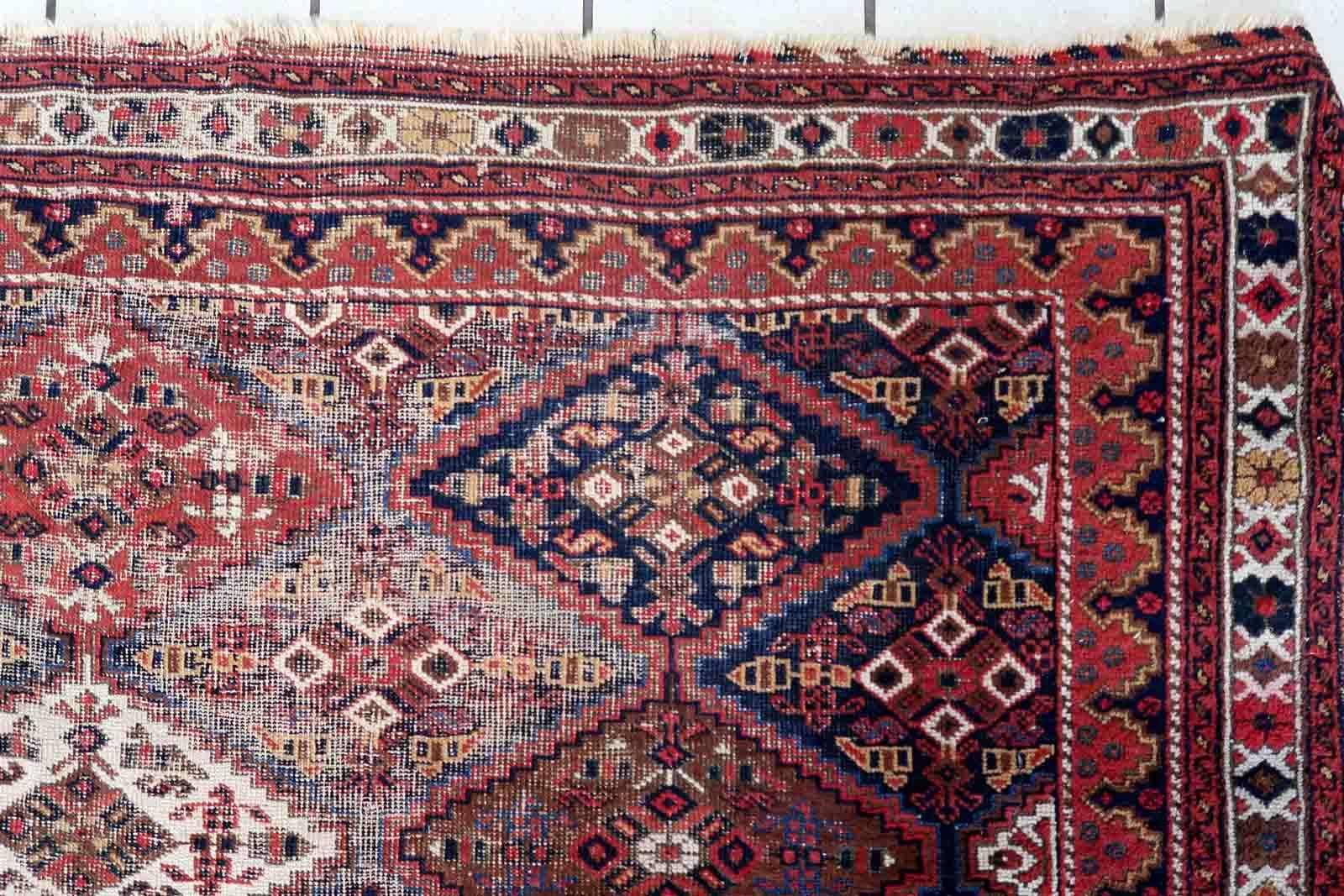 Handmade Antique Afshar Style Rug, 1910s, 1C1012 For Sale 5