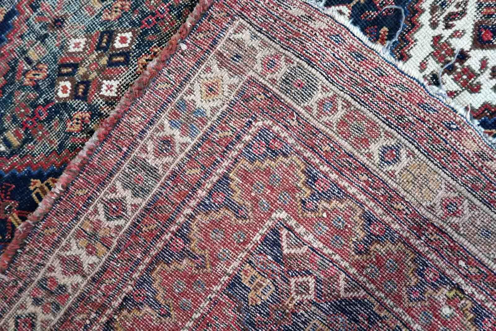Indian Handmade Antique Afshar Style Rug, 1910s, 1C1012 For Sale