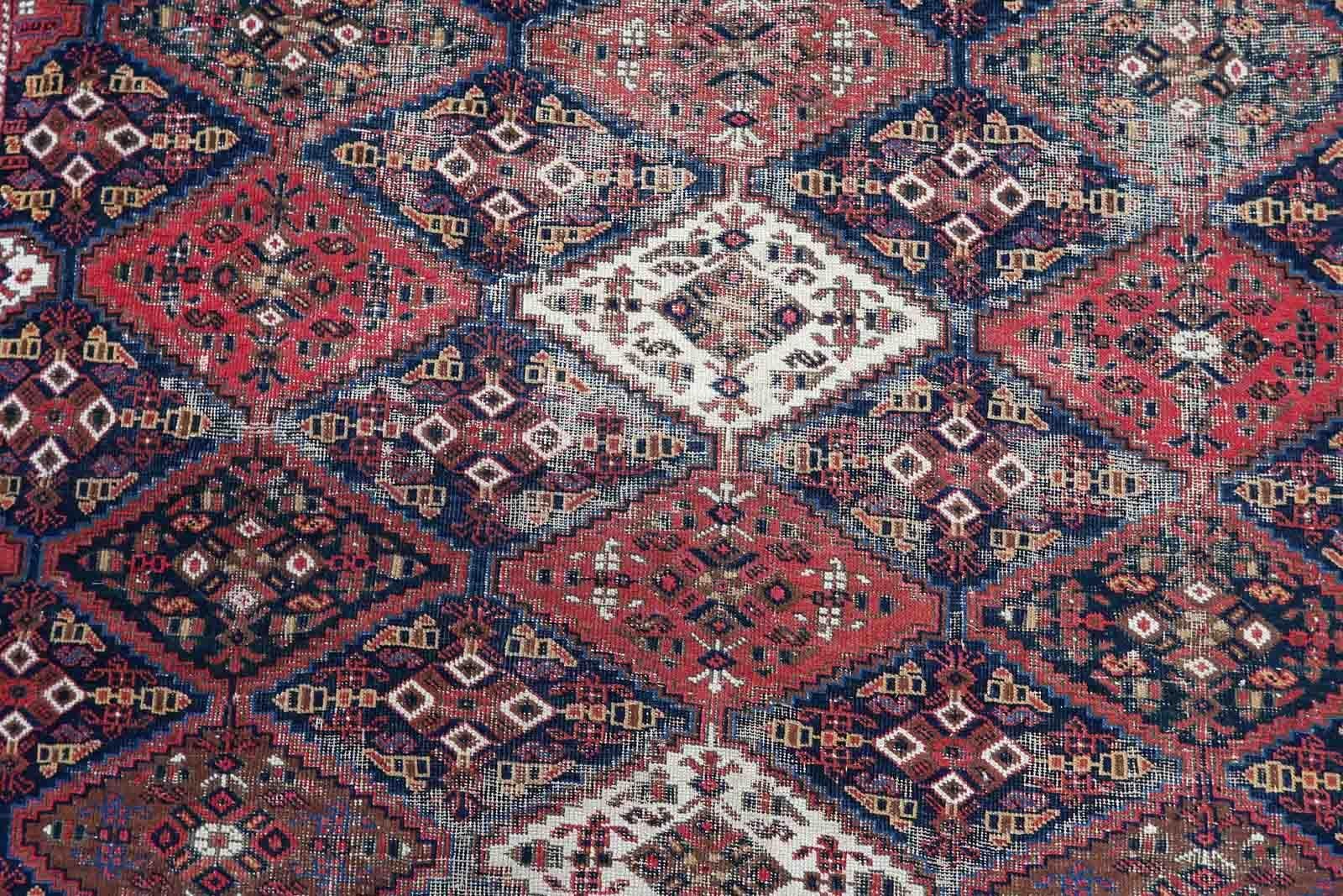 Handmade Antique Afshar Style Rug, 1910s, 1C1012 For Sale 1