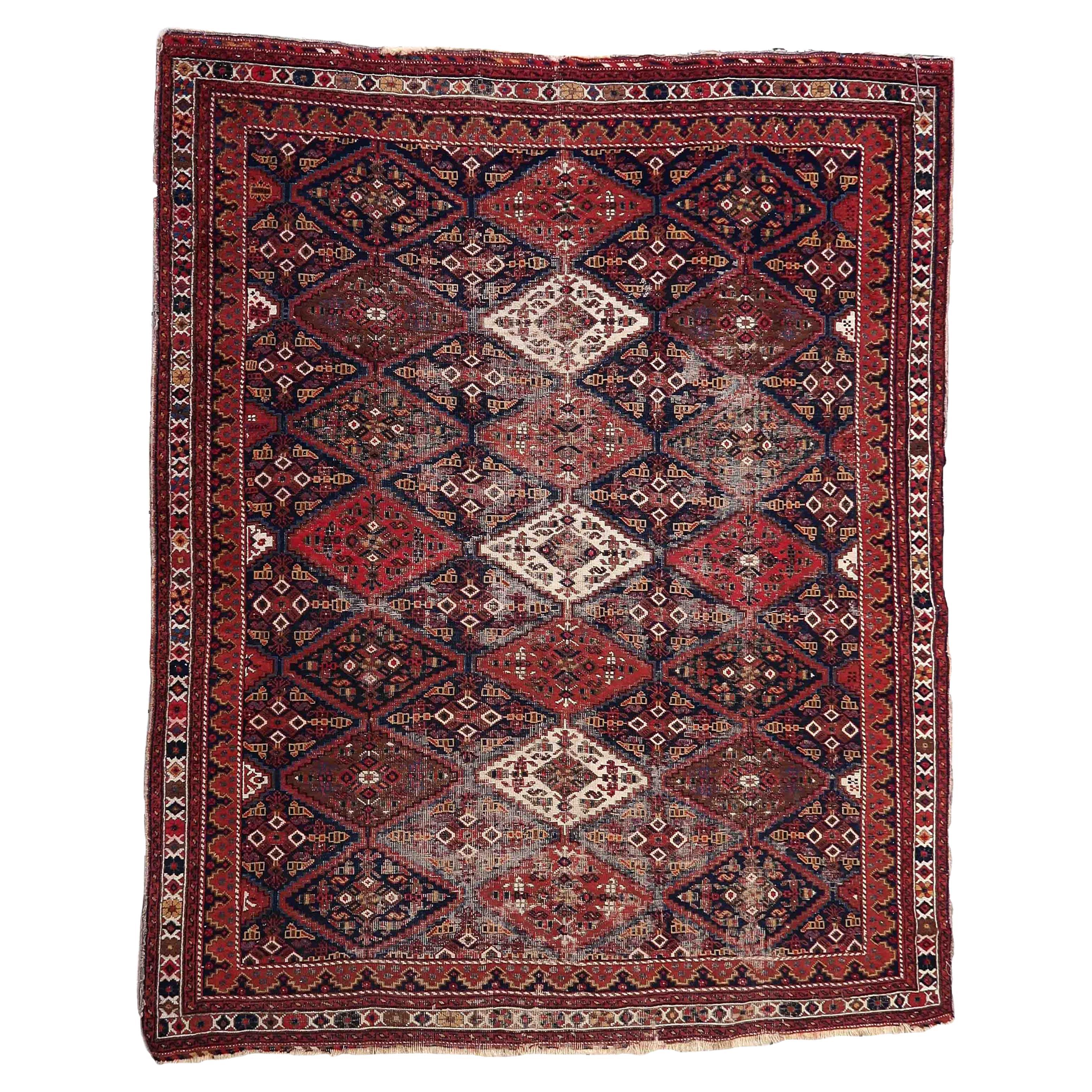 Handmade Antique Afshar Style Rug, 1910s, 1C1012 For Sale