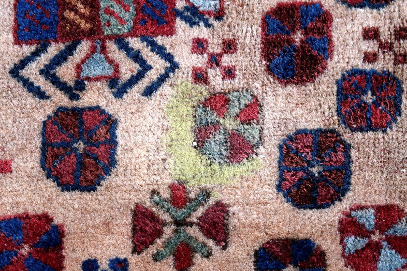Handgefertigter antiker Teppich im Afshar-Stil, 1930er Jahre, 1P67 (Handgeknüpft) im Angebot