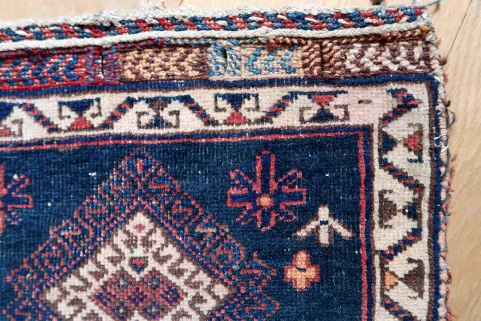 Handmade Antique Afshar Style Salt Bag, 1920s, 1C953 For Sale 5