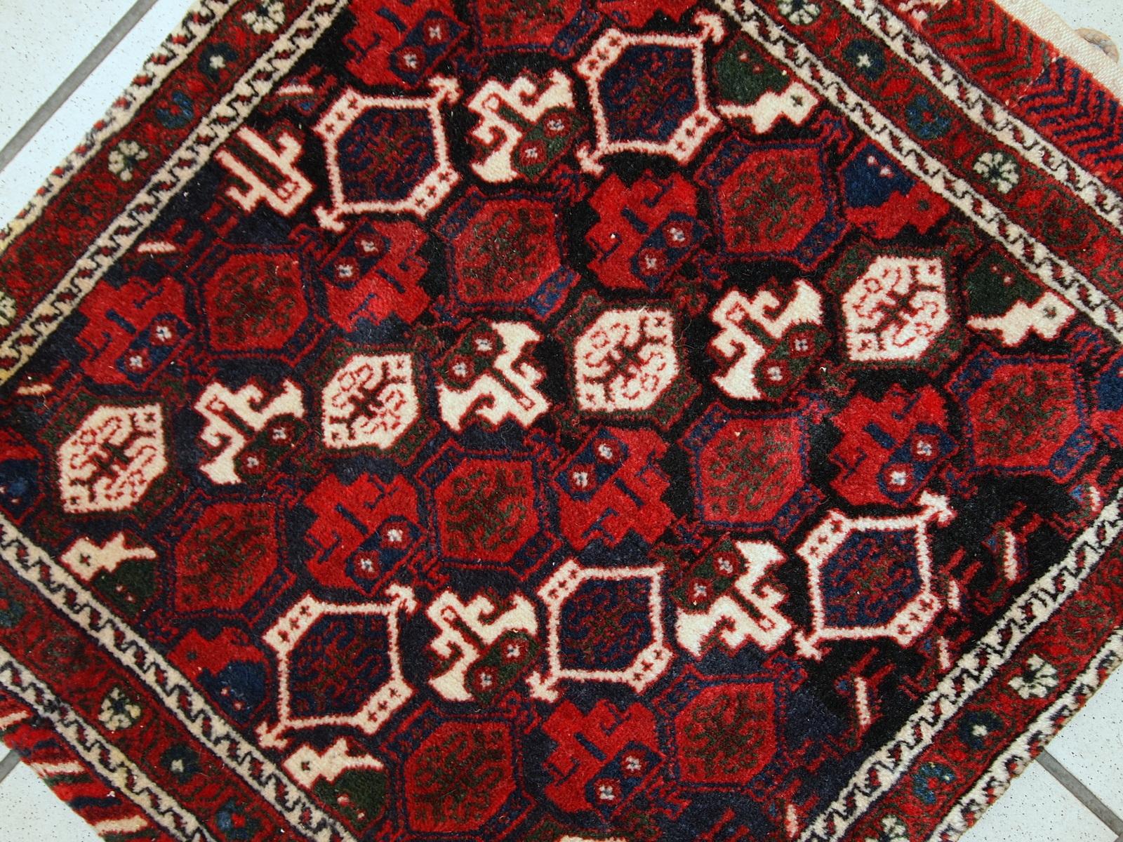 Handgefertigte antike Salztasche im Afshar-Stil, 1980er Jahre, 1C336 (Ende des 20. Jahrhunderts) im Angebot