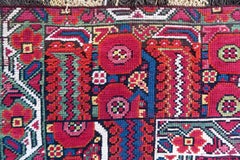 Handmade Antique Algerian Berber Collectible Rug, 1830s, 1P85