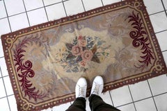 Handmade Antique American Hooked Rug, 1880s, 1C984