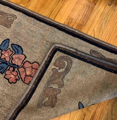 Handmade Antique American Hooked Rug, 1900s, 1B895