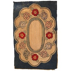 Handmade Antique American Hooked Rug, 1900s, 1C703