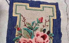 Handmade Antique American Hooked Rug, 1920s, 1B944