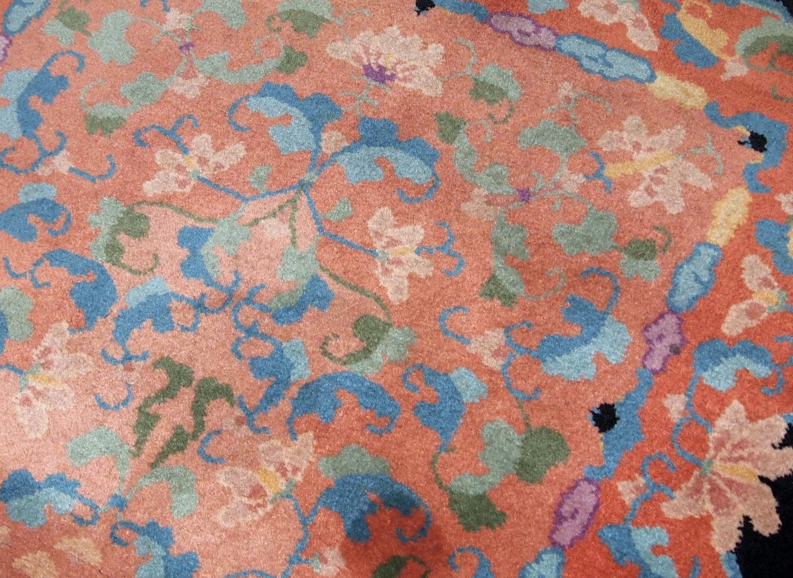 Handgefertigter antiker chinesischer Art-Déco-Teppich, 1920er Jahre, 1B636 (Chinesisch) im Angebot