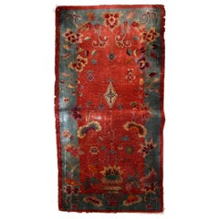 Handmade Antique Art Deco Chinese Rug, 1920s, 1B732