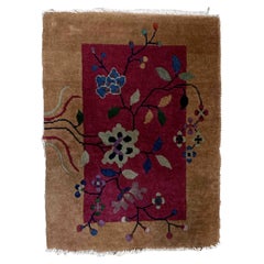 Handmade Antique Art Deco Chinese Rug, 1920s, 1B925