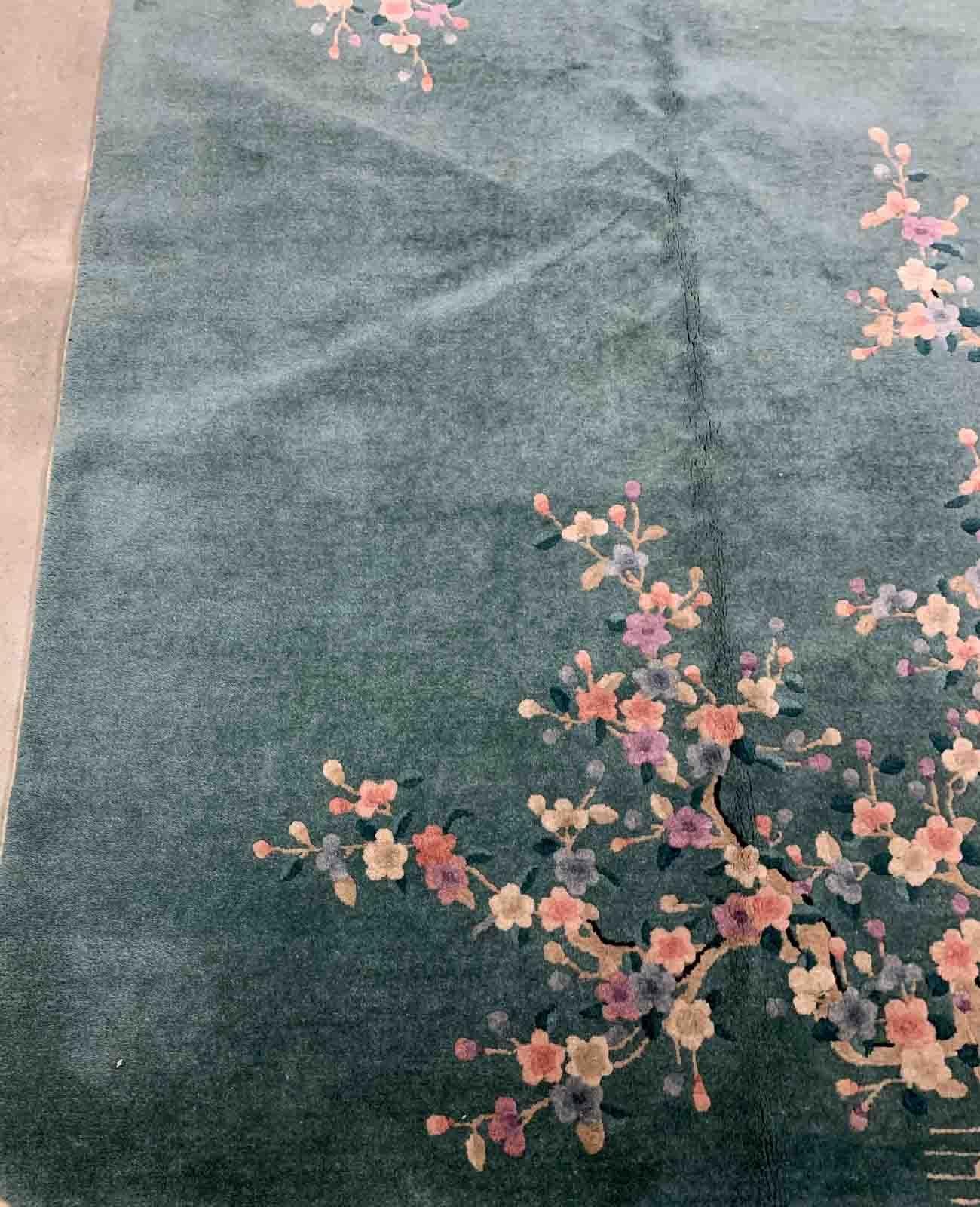 Début du 20ème siècle Tapis chinois Art déco ancien fait à la main, années 1920, 1B929 en vente