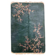 Handgefertigter antiker chinesischer Art-Déco-Teppich, 1920er Jahre, 1B929