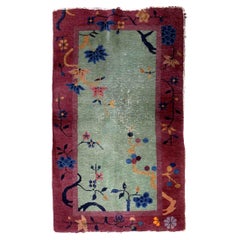 Handmade Antique Art Deco Chinese Rug, 1920s, 1B943