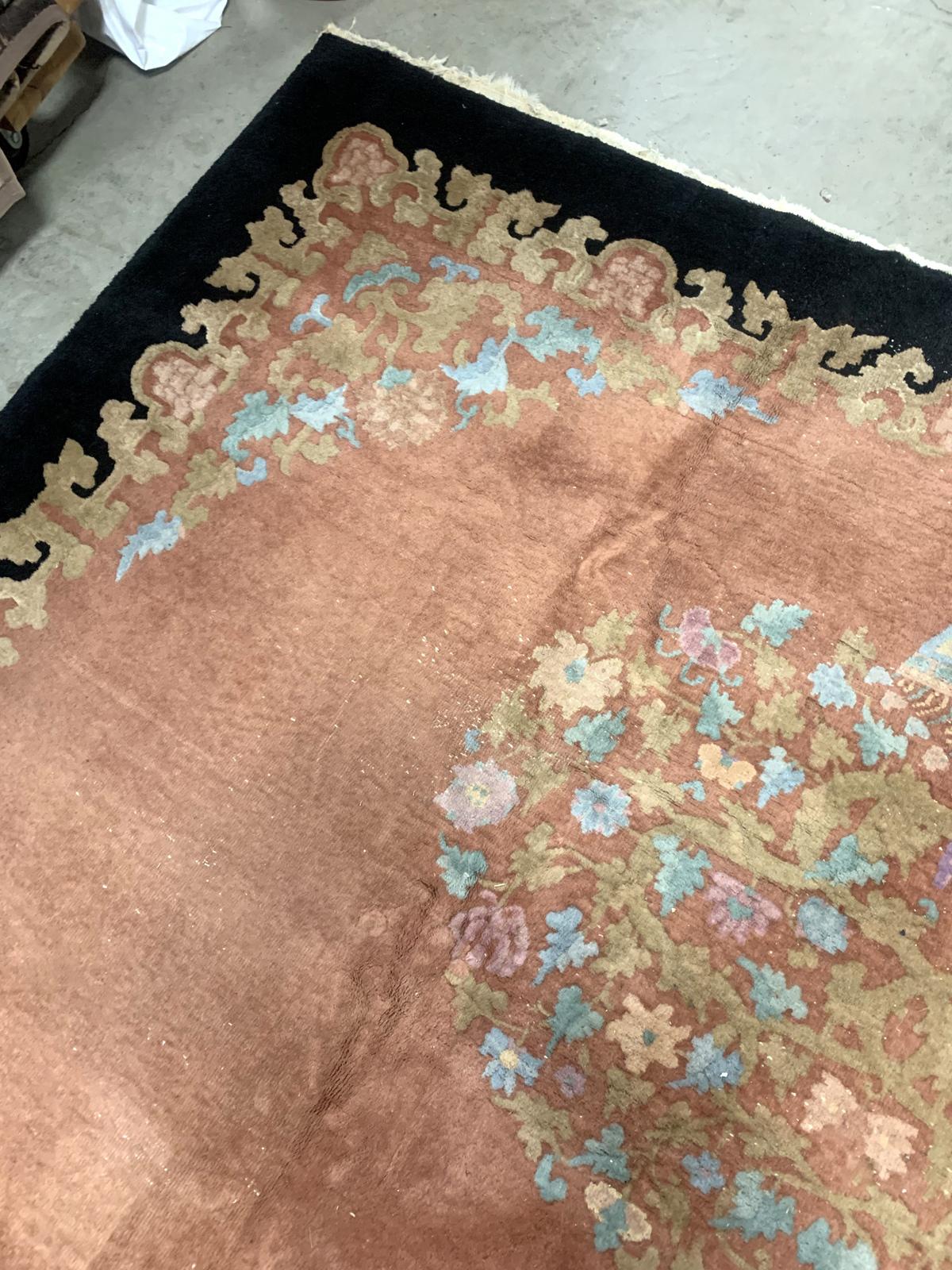 Alfombra china antigua Art Decó hecha a mano, años 20, 1B949 Chino en venta