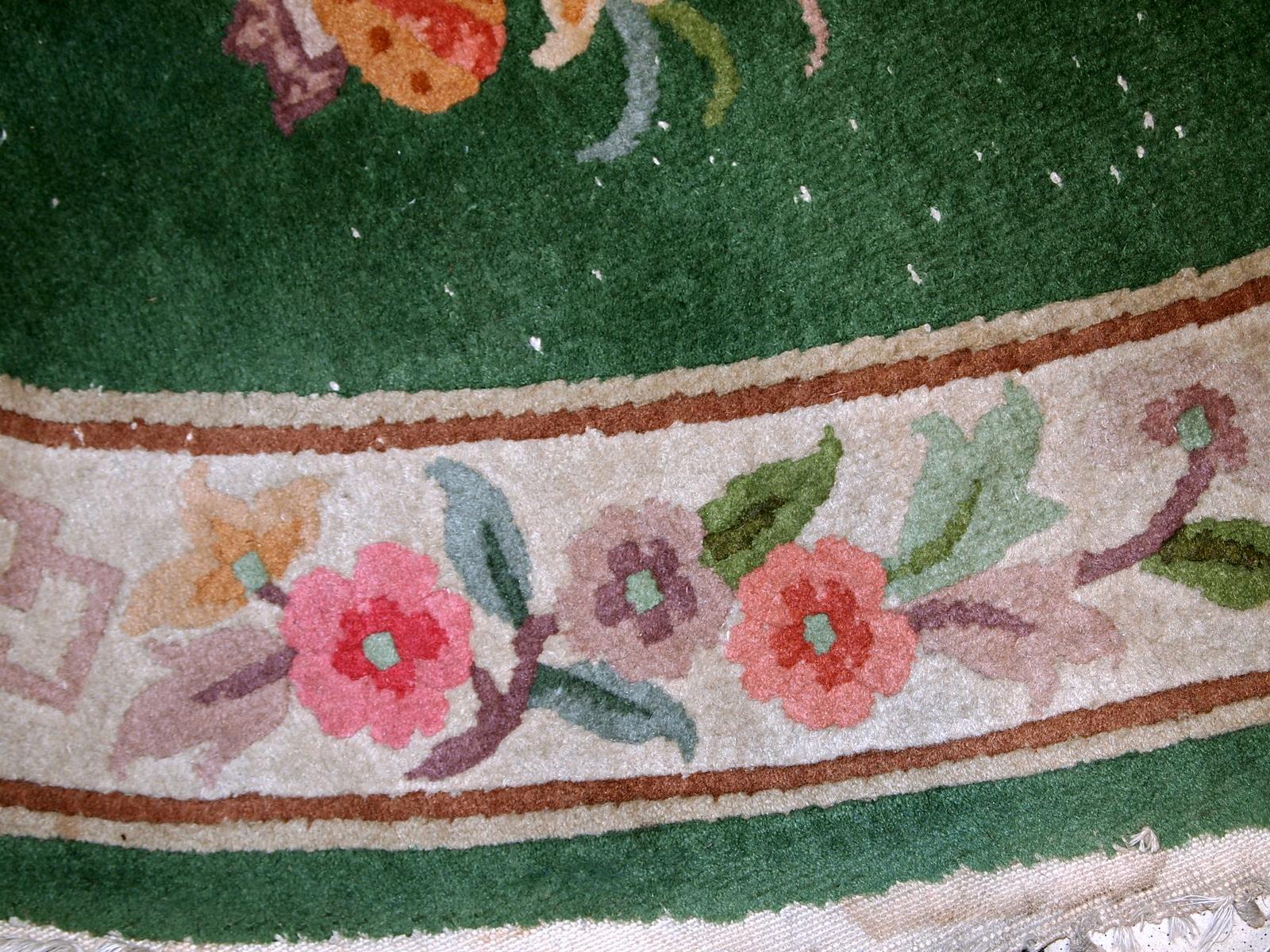 Handgefertigter antiker chinesischer Art-Déco-Teppich, 1930er Jahre, 1c619 (Mitte des 20. Jahrhunderts) im Angebot