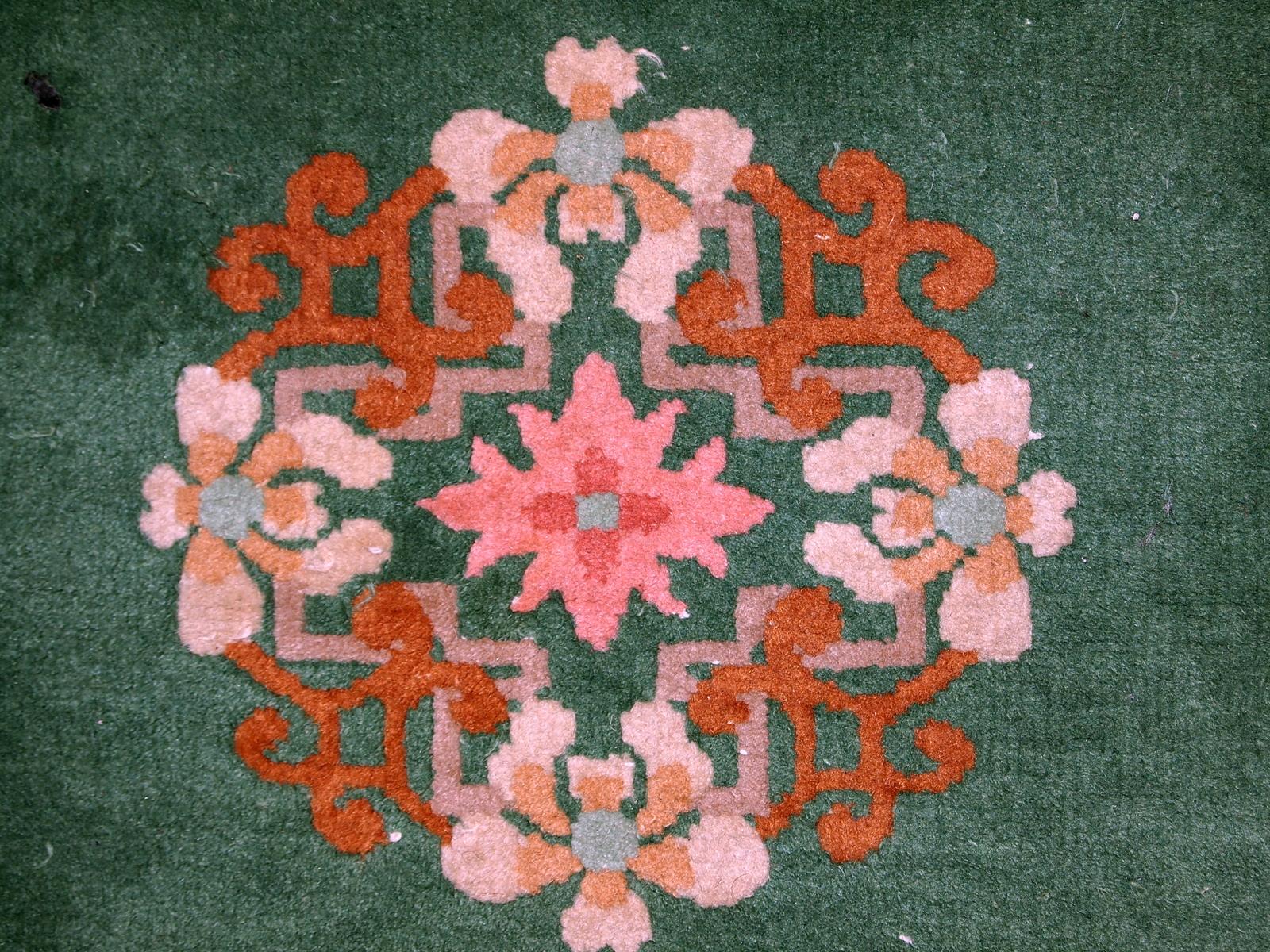 Handgefertigter antiker chinesischer Art-Déco-Teppich, 1930er Jahre, 1c619 (Wolle) im Angebot