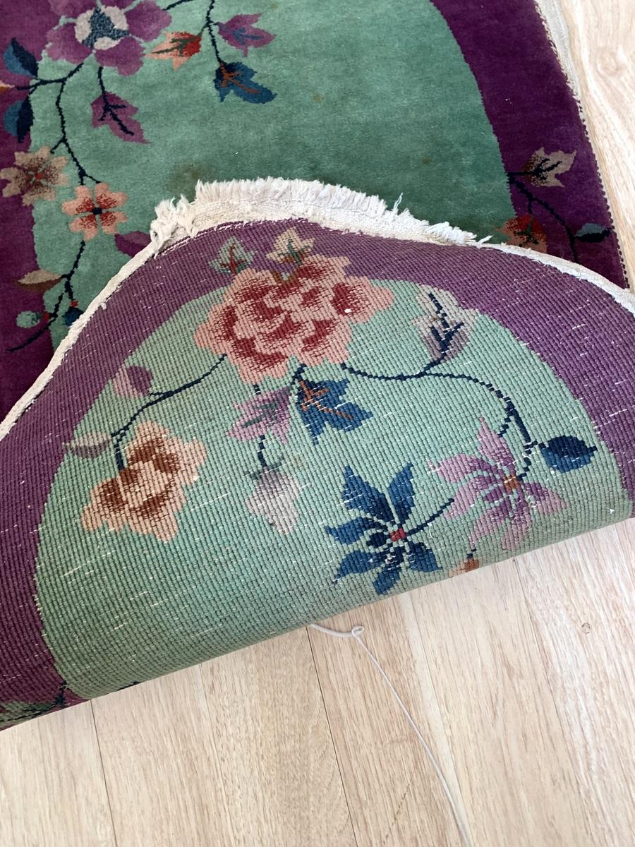 Early 20th Century Handmade Antique Art Deco Chinese Rug 2.1' x 3.1' 1920s - 2B47 For Sale